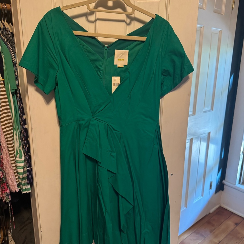 Anthropologie Maeve Elegant Green Dress